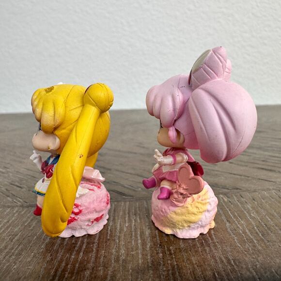 Sailor Moon & Sailor Chibi Moon Chibi Figurine Lot of 2 Anime Ice Cream Party - Picture 4 of 8